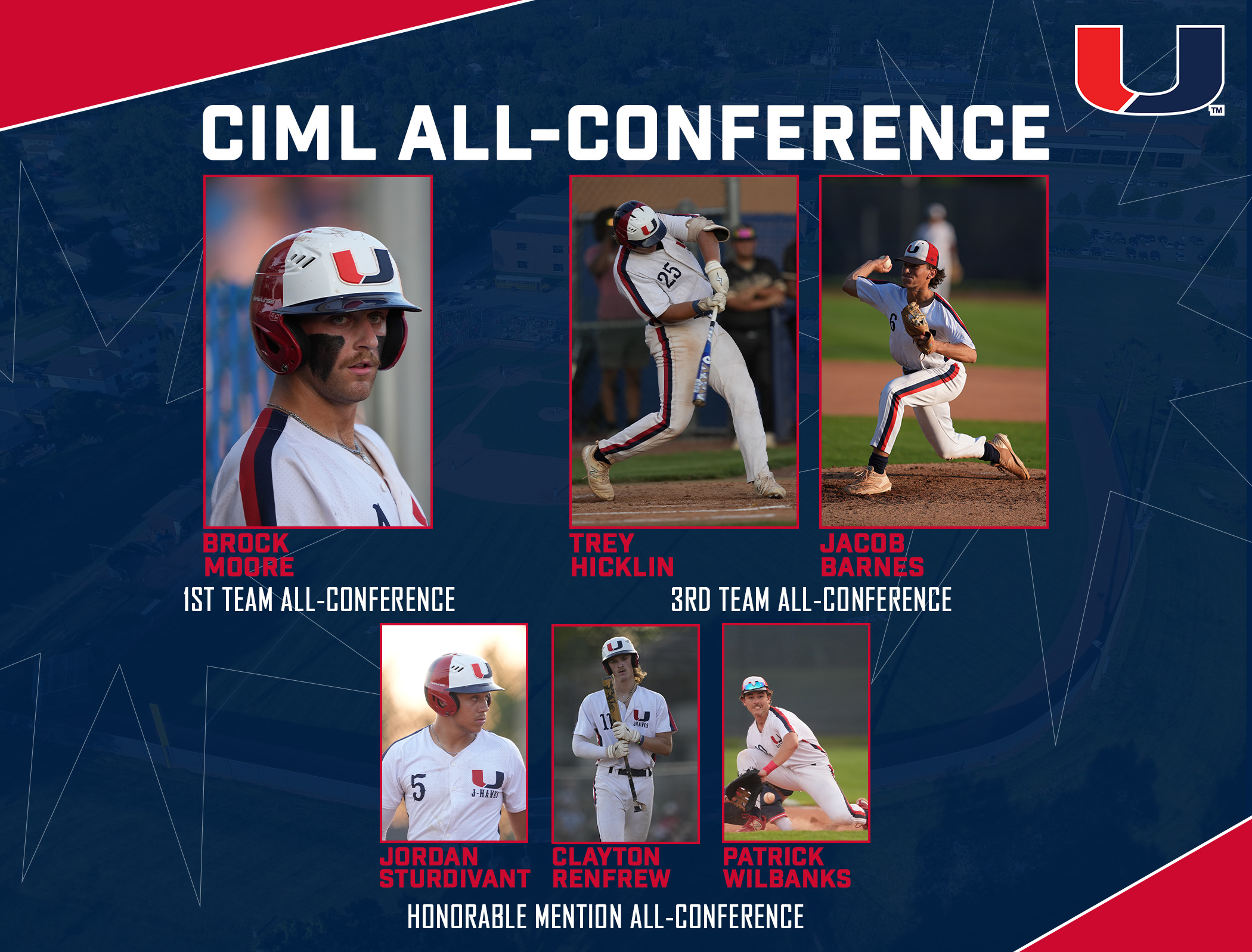 Moore Named 1st Team All-Conference, 5 Others Honored