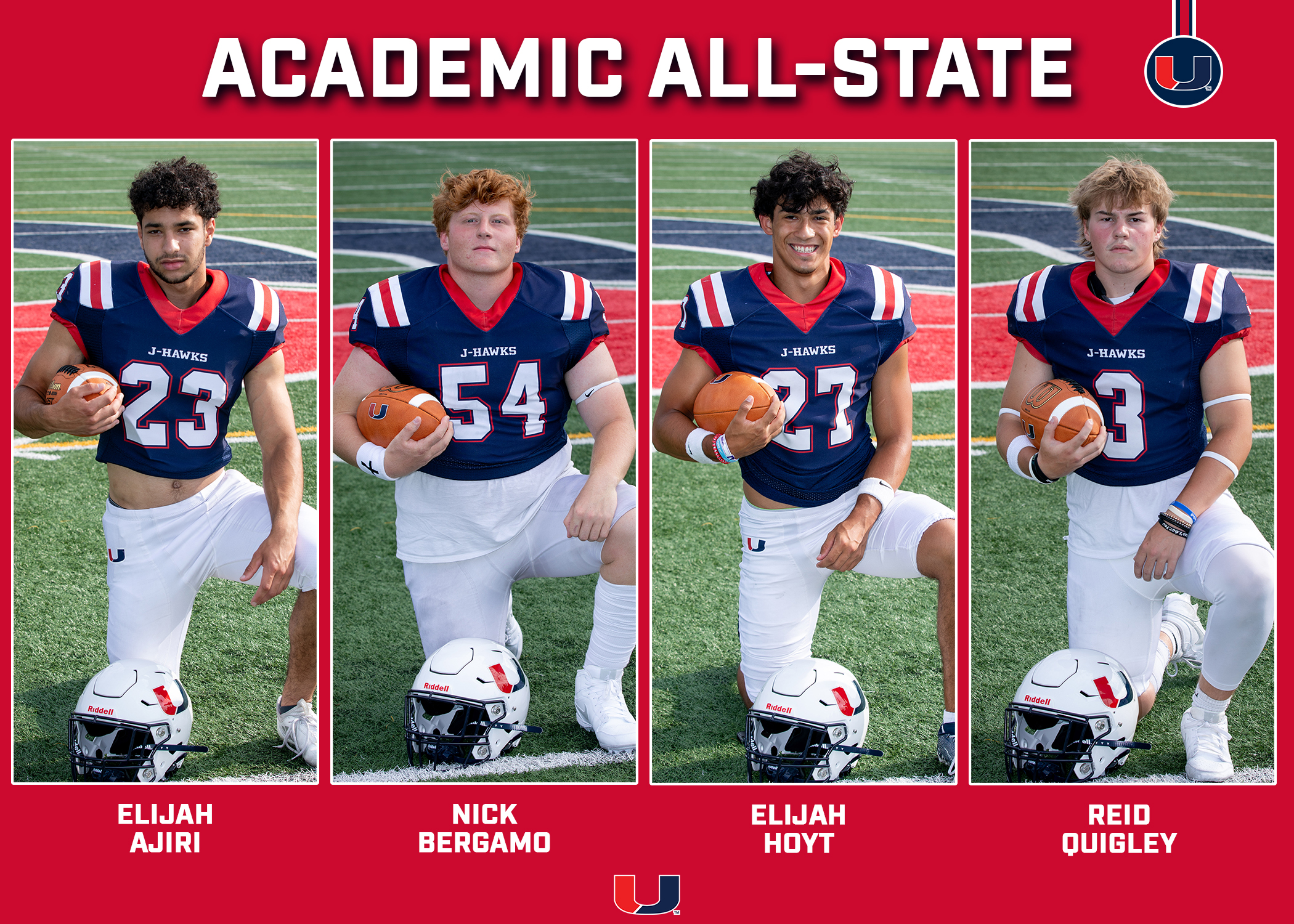 Football Academic All-State

Elijah Ajiri, Nick Bergamo, Elijah Hoyt, Reid Quigley